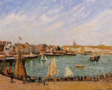 Camille Pissarro œuvres - après midi soleil le port intérieur dieppe 1902 Camille Pissarro